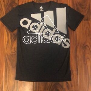 Adidas Charcoal Tee with Bold Logo